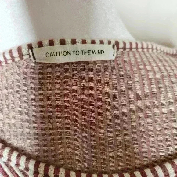 Caution to the wind women's striped peplum blouse size XS - Picture 6 of 6